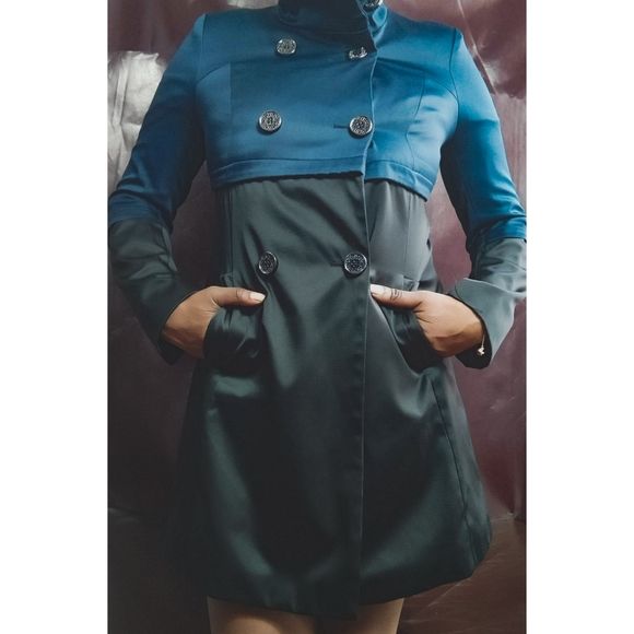 Tahari Navy Color Block Jacket - Picture 2 of 12